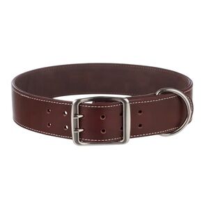 YOULY Brown Leather Collar Ideal for Big Dogs, XX-Large/3X-Large‎ - 90 to 140 LB